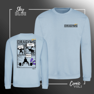 JH030 Sweatshirt Sky Blue Comic Vol 1