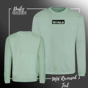 JH030 Sweatshirt Dusty Green MW Reversed Text