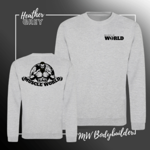 JH030 Sweatshirt Heather Grey MW Bodybuilder