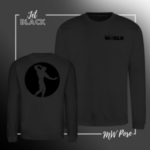 JH030 Sweatshirt Jet Black MW Pose