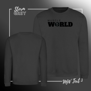 JH030 Sweatshirt Storm Grey MW Text